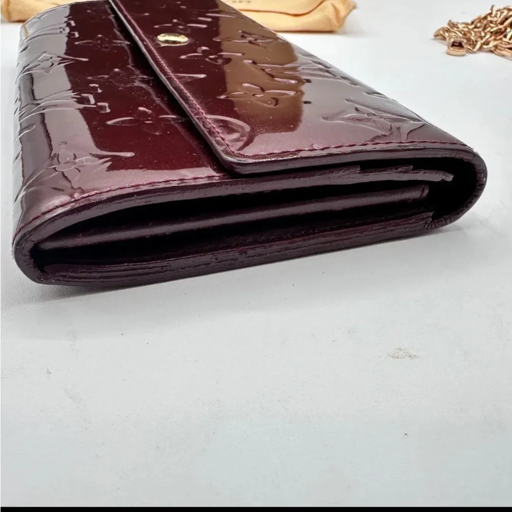 Authentic LOUIS VUITTON Rouge Fauviste Monogram Burgundy Vernis Patent Leather